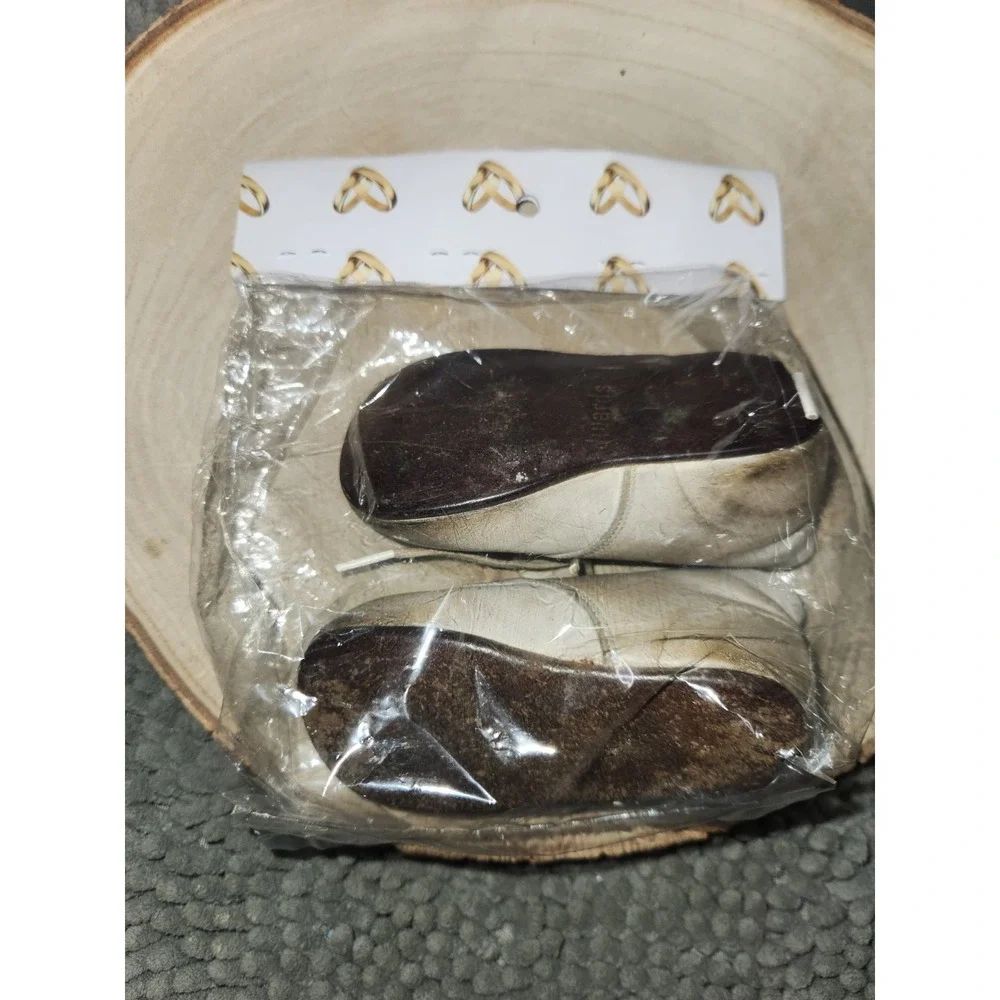 Antique Baby Infant/Newborn White Leather Shoes 1950's/1960's~Keepsake Memories